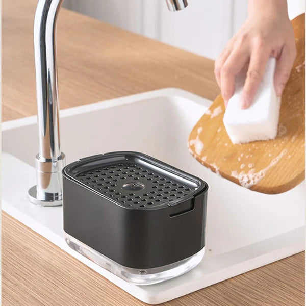 Dispenser de Detergente Duplo com Porta Esponja Ferrazi